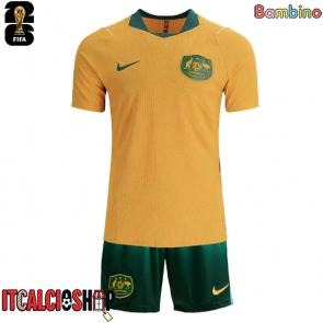 Australia Prima Maglia Bambino Mondiali 2026 Manica Corta (+ Pantaloni corti)
